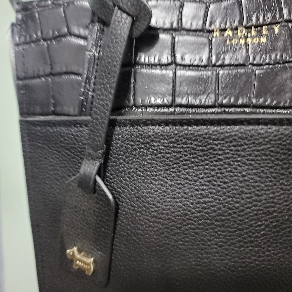 Radley London Black Leather Tote Bag - Picture 8 of 10